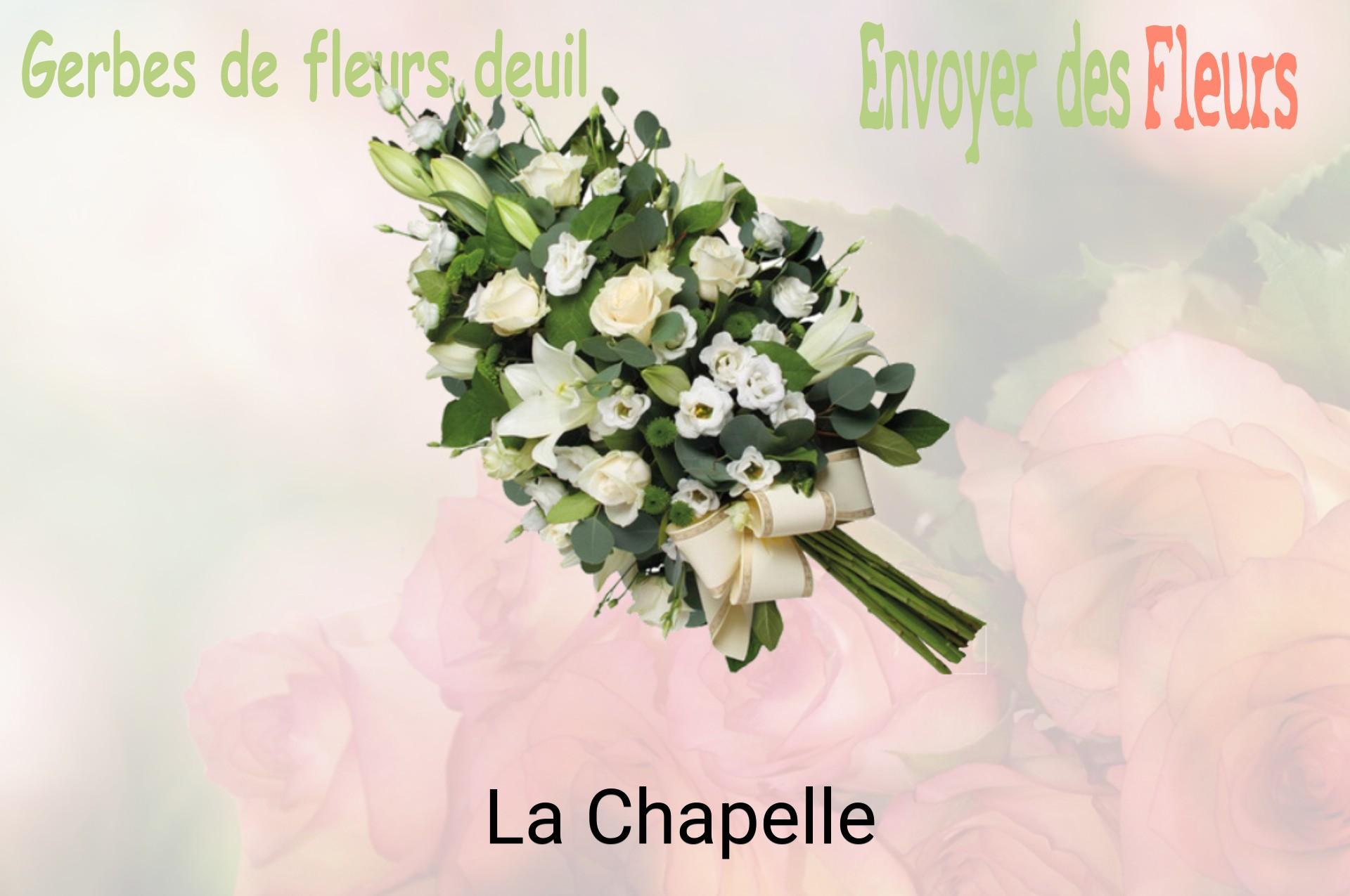 Gerbe de fleurs de deuil livrée à La Chapelle